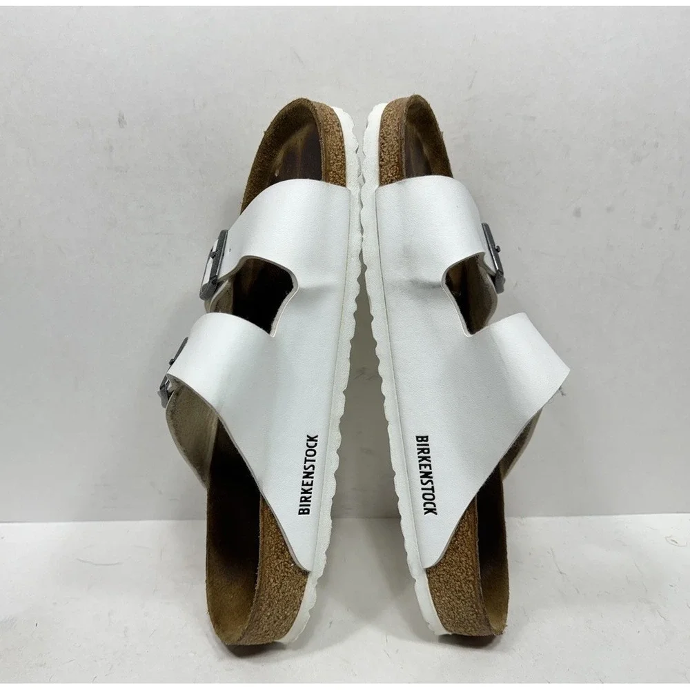 Birkenstock Arizona Birko-Flor Slip-On Sandals White Mens Size 9 / 42‎